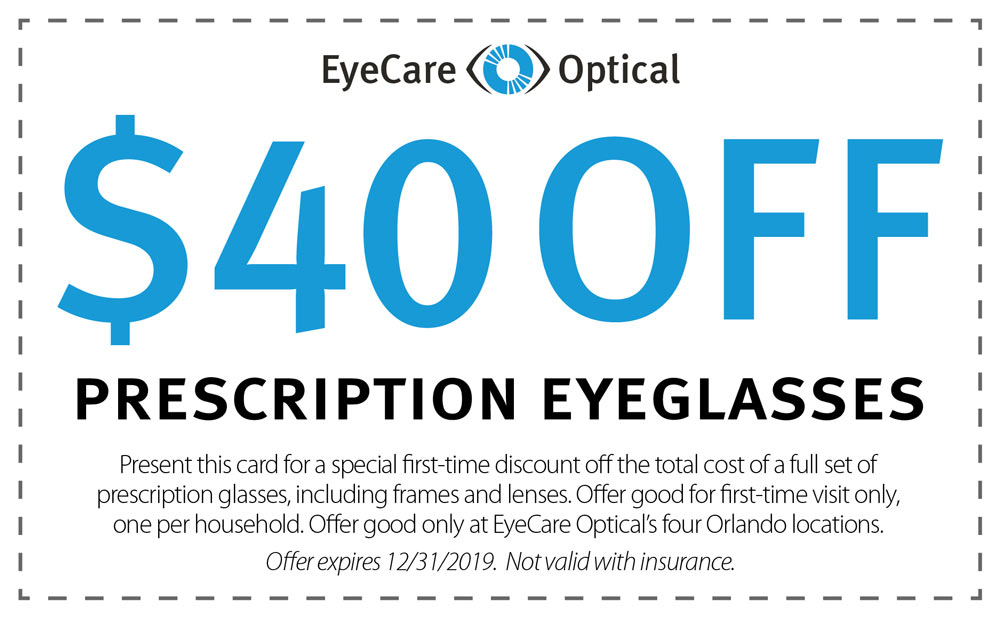 $40 off prescription glasses coupon